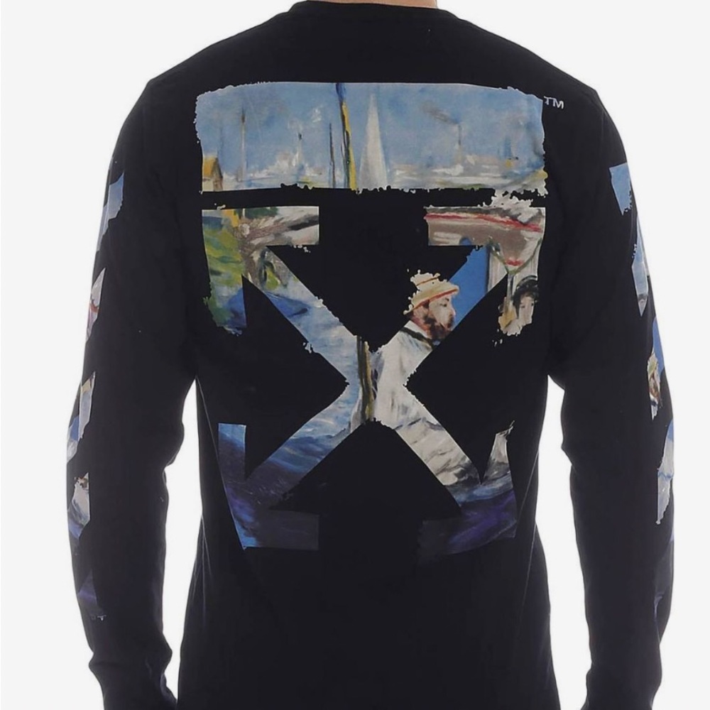 Off White Black Diag Arrows L/S T Shirt